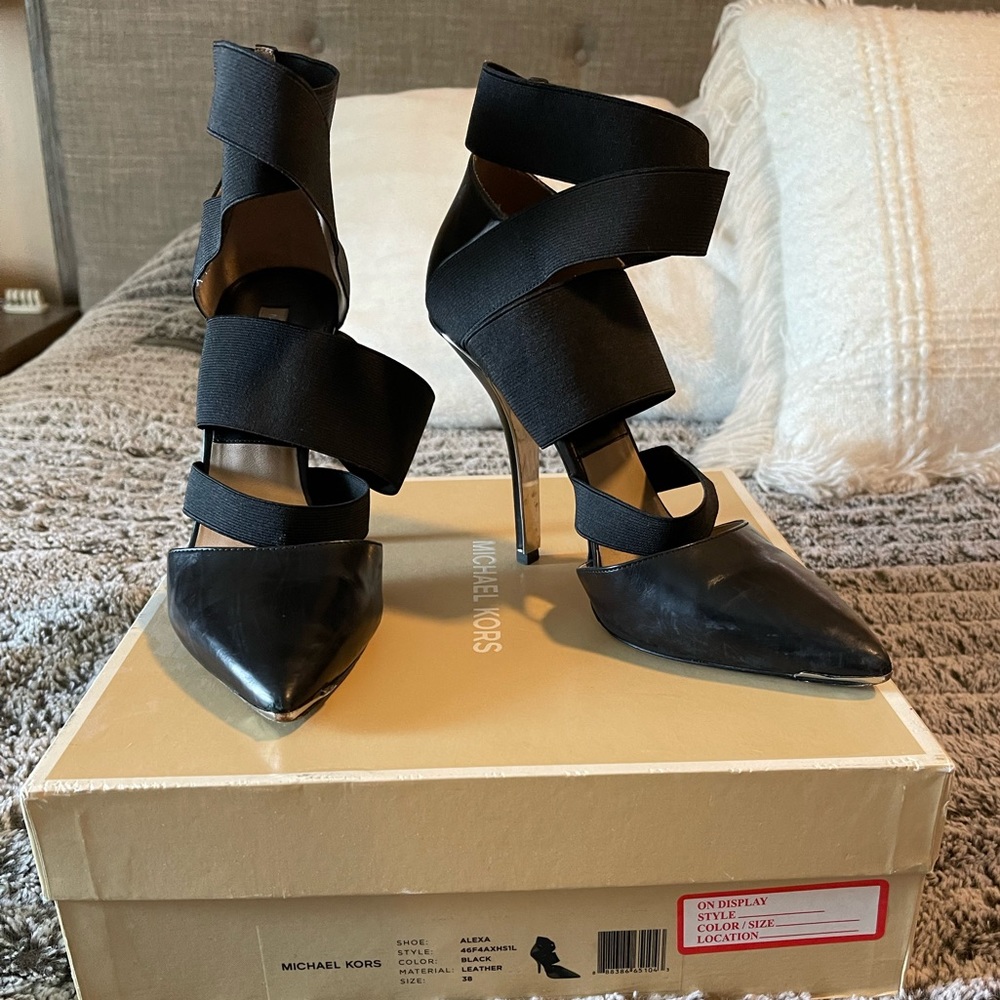 Michael Kors collection Alexa heels black leather